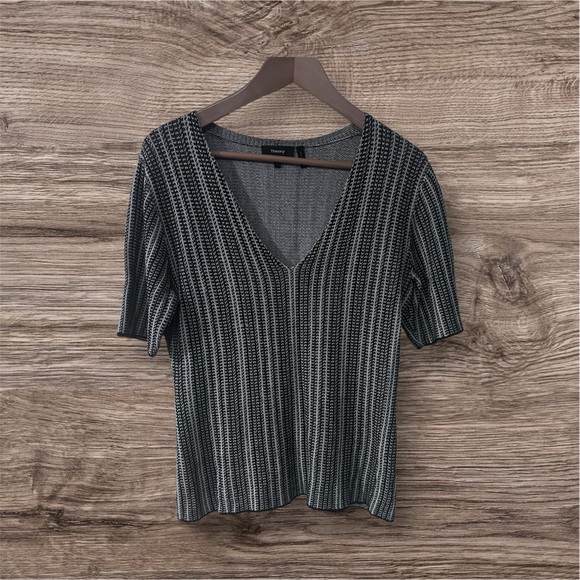 TheoryMulti Color Rib Black/White Prosecco